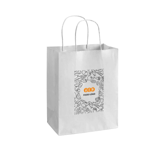 White Paper Shopping Bags (Printed) Online  White Paper Shopping Bags  (Printed) 
