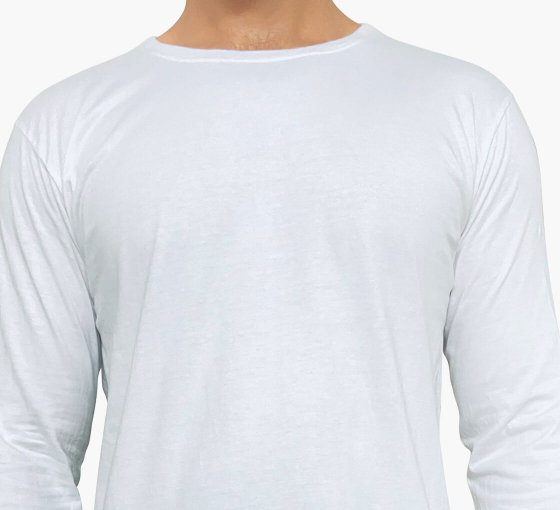 Men's Long Sleeves T-Shirt - Crew Neck