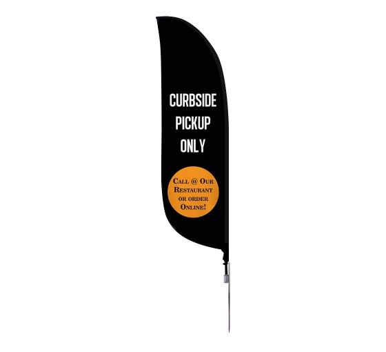 Pre Printed Curbside Pick Up Only Feather Flag
