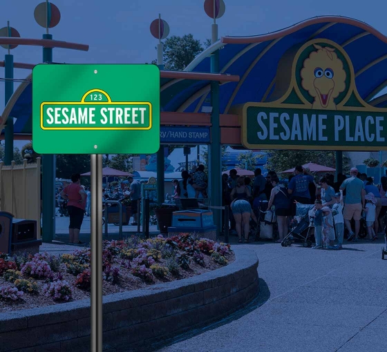 Reflective Sesame Street Signs