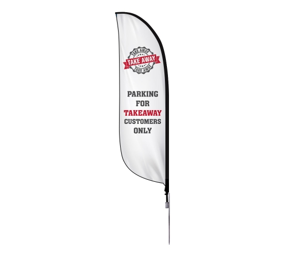 Pre-Printed Parking for Takeaway Feather Flag