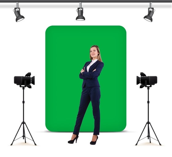 Green Screen Wall Box Background