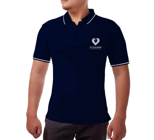 Navy blue polo t shirt clearance mens