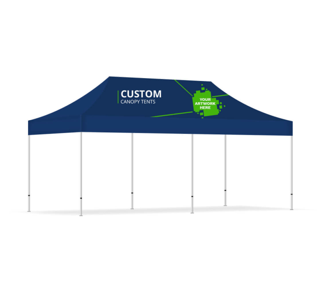 Covered canopy outlet tent