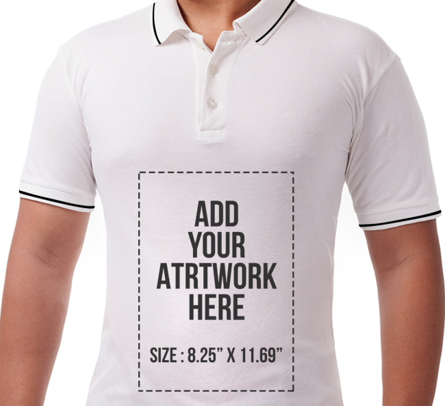 Buy Custom Printed White Polo Shirt at the Best Price BannerBuzz