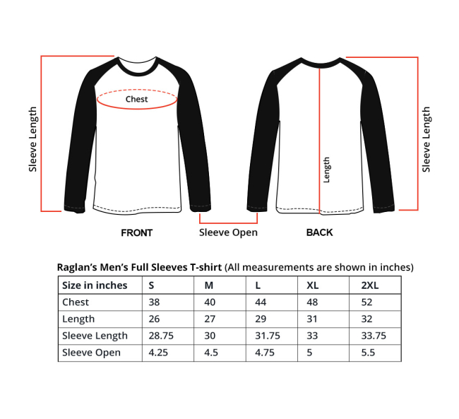 Buy Men's Raglan Long Sleeves T-Shirt & Get 20% Off