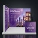 10ft Backlit trade show display LED Lightbox Display with Counter Branding Panels lifestyle