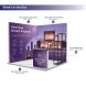 10ft Backlit Trade Show Display - LED Backwall Display with Counter & Side Panels