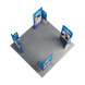 10ft Magnetic Modular Fabric Displays - L Shape Four Corner Kit