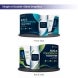 20 ft Serpentine Trade Show Display Booth Single or Double Sided Graphics