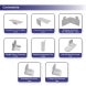 20ft Backlit Trade Show Display LED Lightbox Backwall with Counters Graphics connectors