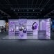 20ft Backlit Trade Show Display LED Lightbox Backwall with Counters Graphics lifestyle