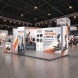 20ft Backlit Trade Show Display LED Lightbox Display with Counters Side Panels lifestyle