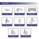 20ft Backlit Trade Show Display Premium LED Lightbox Display with Counters Branding Panels connectors