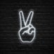 Peace Gesture Neon Sign