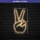 Peace Gesture Neon Sign