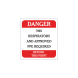 Danger PPE Beyond This Point Acrylic Signs
