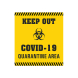 Keep Out Covid 19 Quarantine Area Floor Decals