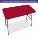 6 Ft Rectangle Table-Top Cover - Red