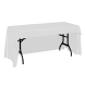 8' Open Corner Table Covers - White
