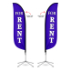 Pre Printed For Rent Feather Flag