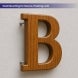 Teakwood Letters and Numbers Stud Mounting for Secure Floating Look