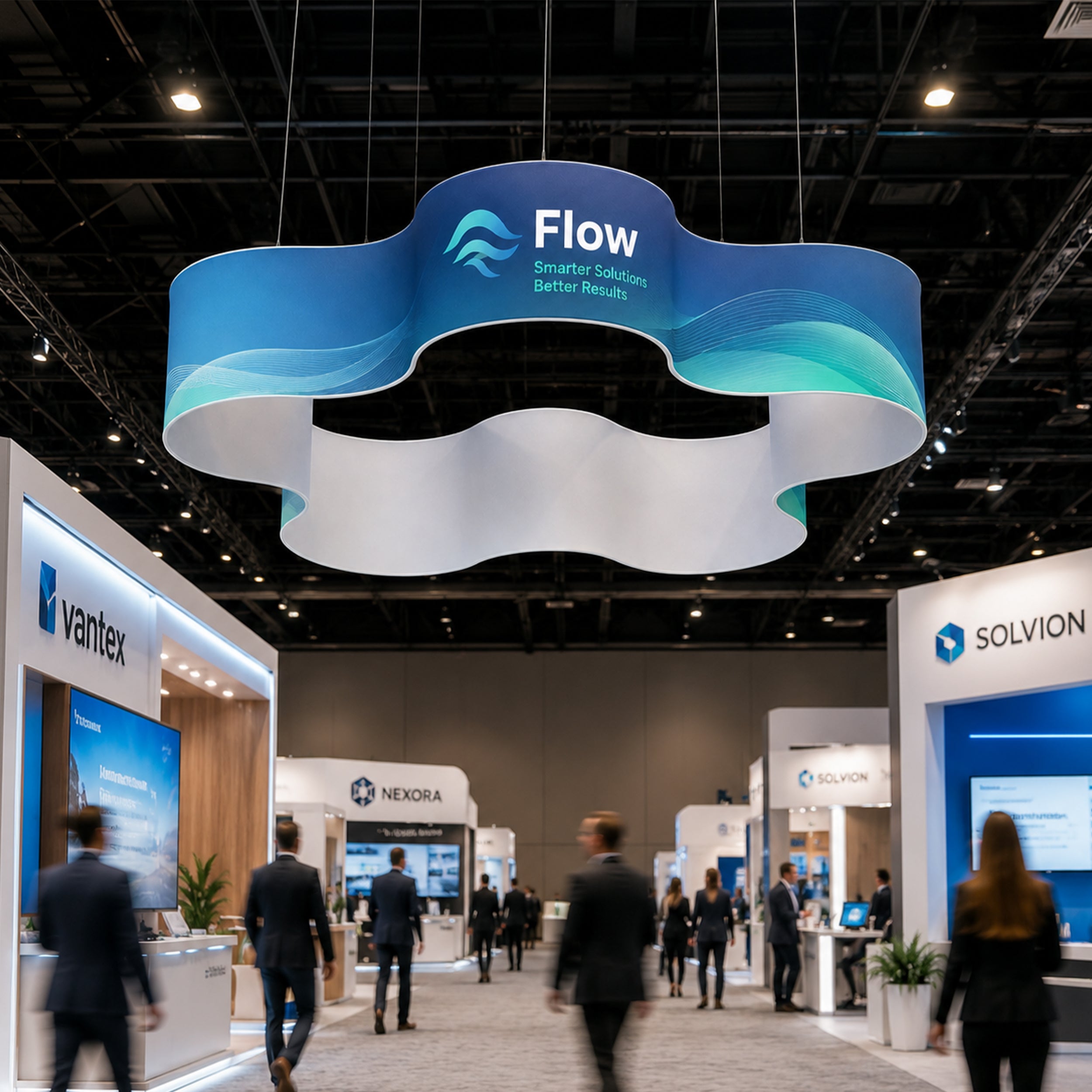 Tension Fabric Skytube Hanging Banner - Cloud Shaped