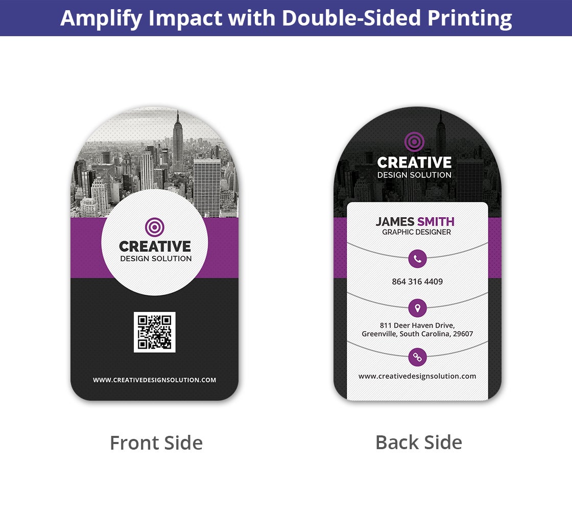 Half Circle Side Business Cards