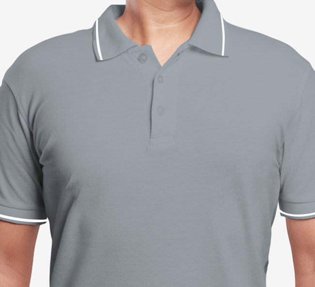 Buy Custom Cotton Grey Polo Shirt at the Best Price | BannerBuzz